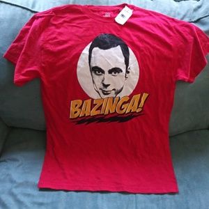Red "Bazinga" Size M T-Shirt